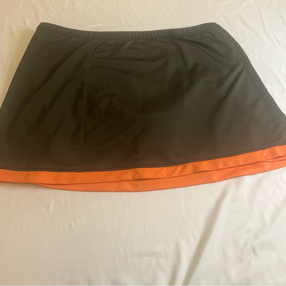 Bollé High Performance Black Orange Tennis Golf Athletic‎ Active Skort Skirt XL
